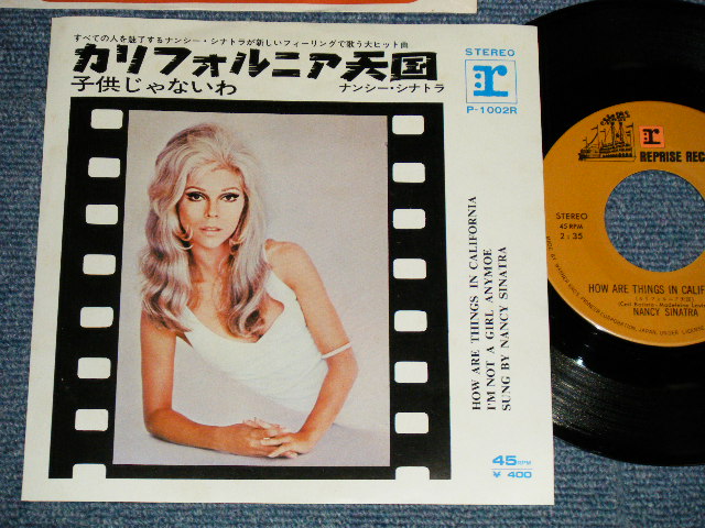 Photo1: NANCY SINATRA ナンシー・シナトラ - A) カリフォルニア天国 How Are Things In California?  B)子供じゃないわ   I'm Not A Girl Anymore (MINT-/MINT-)  / 1971 JAPAN ORIGINAL Used 7" Single