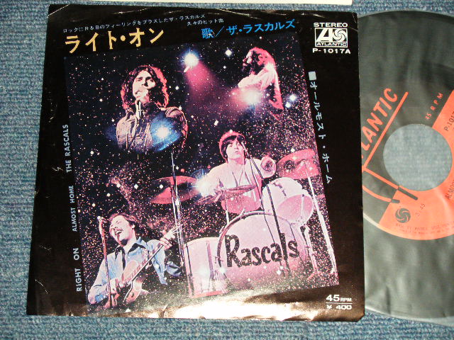 Photo1: THE RASCALS ラスカルズ - A) RIGHT ON ライト・オン  B) ALMOST HOMEオールモスト・ホーム  (Ex+/Ex++) /1971 JAPAN ORIGINAL Used 7"45 With PICTURE Cover