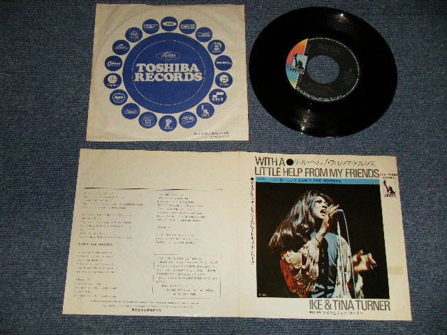 Photo1: IKE & TINA TURNER アイク ＆ ティナ・ターナー - A) WITH A LITTLE HELP FROM MY FRIENDS  B) EARLY ONE MORNING (Ex++/MINT-) / 1973  JAPAN ORIGINAL Used 7" 45 rpm Single