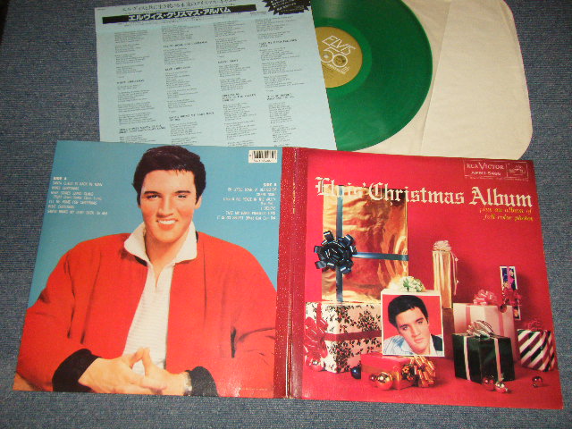 Photo1: ELVIS PRESLEY エルヴィス・プレスリー - ELVIS CHRISTMAS ALBUM エルヴィス・クリスマス・アルバム(US PRESS + JAPANESE OBI & LINNER) (Ex+++/MINT-) / 1985 JAPAN & USA "GREEN WAX Vinyl" Used  LP with OBI 