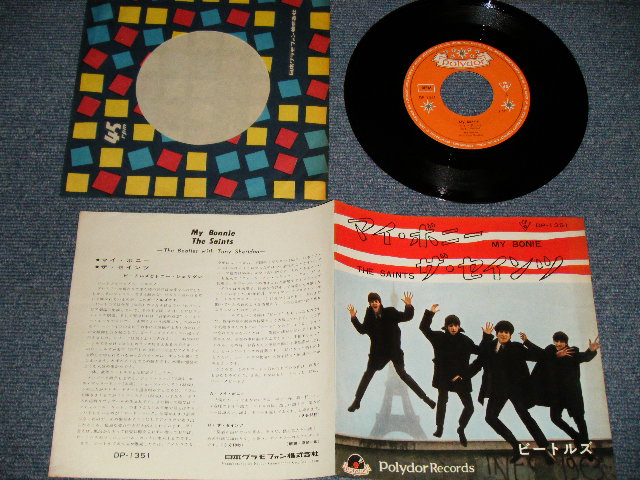 Photo1: The BEATLES - A) MY BONNIE B) THE SAINTS  (MINT-/MINT-) / 1964 JAPAN ORIGINAL "1st Press Label" Used 7" Single 