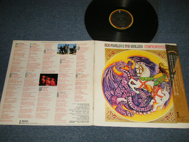 Photo1: BOB MARLEY & THE WAILERS ボブ・マーリィ - CONFRONTATION (Ex++/MINT-)  / 1983 Version JAPAN Used LP With Obi-Liner