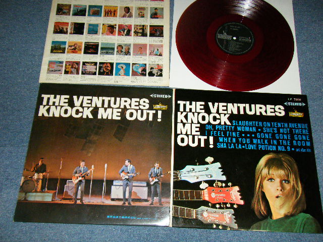 Photo1: THE VENTURES ベンチャーズ - KNOCK ME OUT (Ex+++?Ex+++) / 1965 JAPAN ORIGINAL "HARD COVER" "¥1800 Mark" "RED WAX" Used LP
