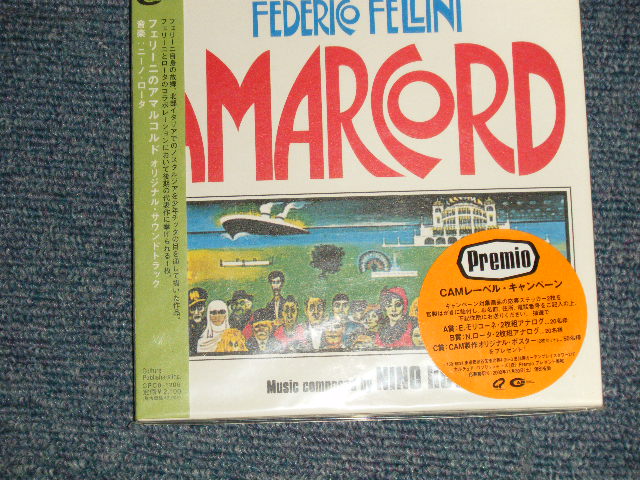 Photo1: Ost : NINO ROTA  ニーノ・ロータ - FEDERICO FELLINI AMARCORD フェリーニのアマルドルド (Banda Sonora Original De La Pelicula De Federico Fellini) (Sealed) / 2002 JAPAN ORIGINAL "PROMO" "MINI-LP Paper Sleeve 紙ジャケ" "BRAND NEW SEALED" CD With OBI 