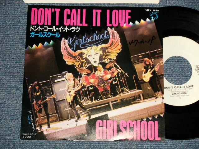 Photo1: GIRL SCHOOL ガール・スクール - A)DON'T CALL IT LOVE ドント・コール・イット・ラヴ B)WILD LIFE (Ex++/MINT- WOFC) / 1988 JAPAN ORIGINAL "WHITE LABEL PROMO" Used 7" Single 