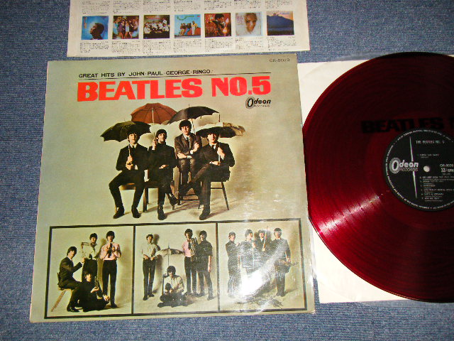 Photo1: THE BEATLES ザ・ビートルズ - ビートルズ No.5!  THE BEATLES No.5! (¥1,700 Mark) (Ex+++/MINT-) / 1966 Version JAPAN REISSUE "RED WAX 赤盤" Used LP 