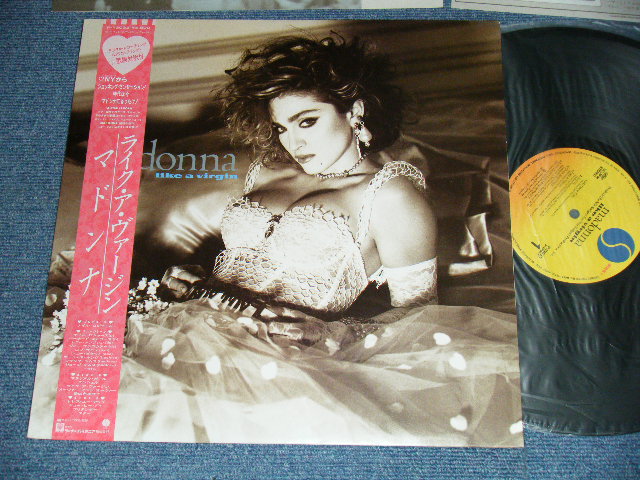 Photo1: MADONNA  マドンナ - LIKE A VIRGIN  (Matrix #A)P-13033-1 IN-A-15 4SY 1-25157 RE1-A-INTL-SET 2 MASTERDISK RL SLM ▵7438 B)P-13033-2 IN-A-15  JAP 1-25157-B  INTL SET3 MASTERDISK RL SLM ▵7438-X) (Master Cut RL)(MINT-/MINT-) / 1984 JAPAN ORIGINAL Used LP with OBI