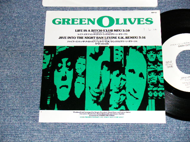 Photo1: Green Olives グリーン・オリーブス - A) Life Is A Bitch (Club Mix)   B) Jive Into The Night (U.K. Remix) (MINT-/MINT SWOFC) / 1989  JAPAN ORIGINAL "PROMO ONLY" Used 7" 45's Single  