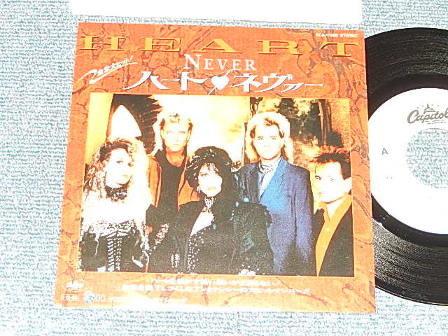 Photo1: HEART ハート - A)Never (Remix)  ネヴァー  B)Shell Shock シェル・ショック (MINT-/MINT- BB for PROMO)/ 1985 Japan ORIGINAL "WHITE LABEL PROMO" Used 7" 45rpm SINGLE