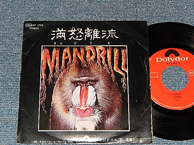 Photo1: MADRILL マンドリル - A) MADRILL  B)WARNING BLUES (Ex/MINT-) /1971 JAPAN ORIGINAL Used 7"45 Single