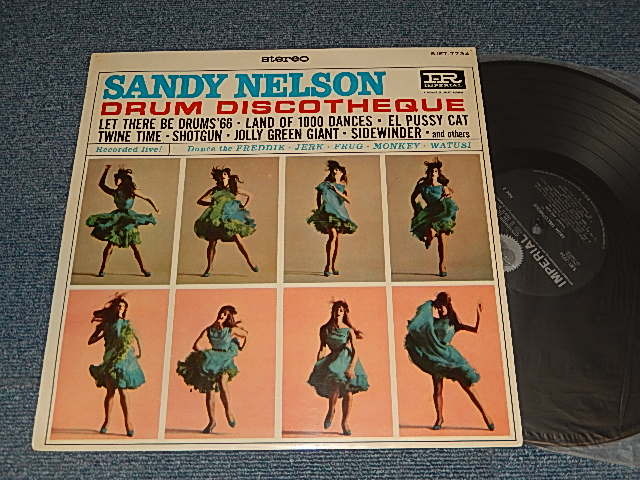 Photo1: SANDY NELSON サンディ・ネルソン - DRUM DISCCOTHEQUE サンディ・ネルソン'66 (Ex/Ex+++ A-4,B-4:Ex+ PINHOLE)  /  1965 JAPAN ORIGINAL Used LP  