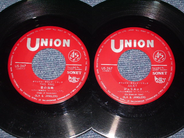 Photo: OLA & JANGLERS オーラとジャングラーズ - A) THIS RING 愛の指輪   B)  JULIET ジュリエット (Ex++/Ex+)  / 1968 JAPAN ORIGINAL Used 7" Single