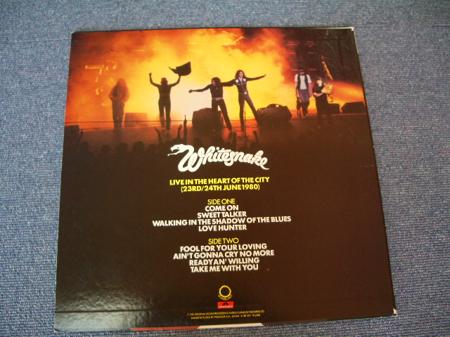 Photo: WHITESNAKE ( DEEP PURPLE ) - LIVE...IN THE HEART OF THE CITY  /  1980 JAPAN WHITE LABEL PROMO LP