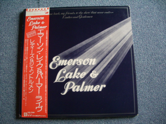Photo1: EMERSON LAKE & PALMER -  WELCOME BACK MY FRIENDS TO THE SHOW THAT NEVER ENDS  LADIES AND GENTLEMEN  /  1974 JAPAN  3LP + OBI 