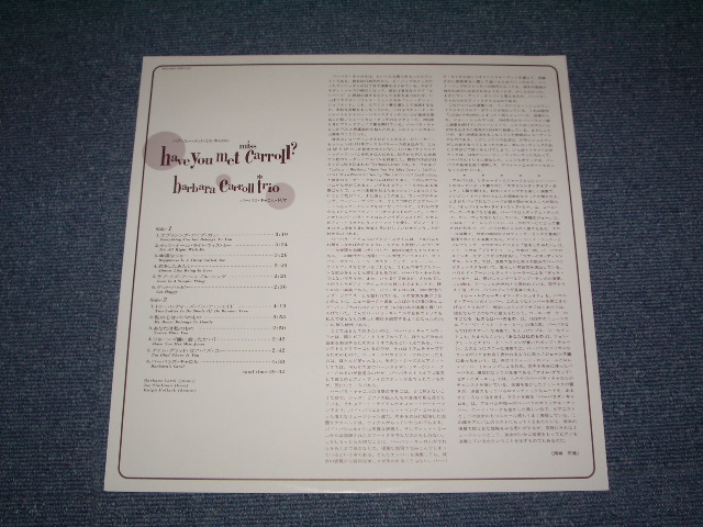 Photo: BARBARA CRROLL TRIO - HAVE YOU MET MISS CARROLL? / 1994 JAPAN ORIGINAL 1st RELEASED  LIMITED Used  12"LP+OBI 