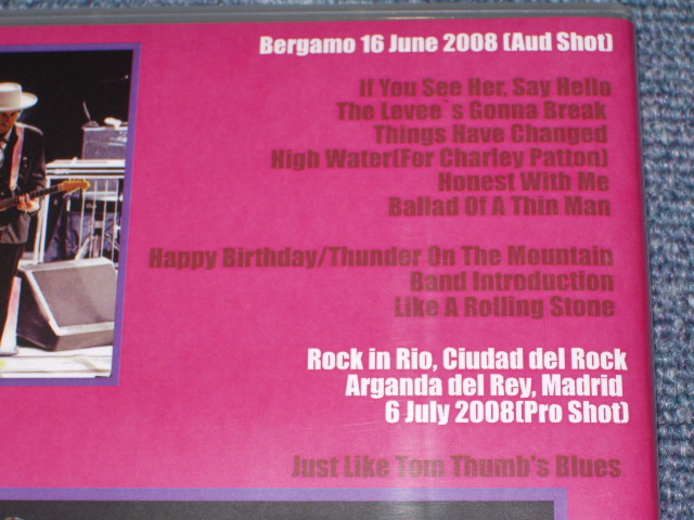 Photo: BOB DYLAN - BERGAMO 2008  / BRAND NEW COLLECTORS DVD