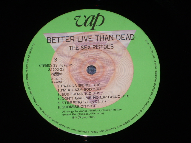 Photo: SEX PISTOLS  -  BETTER LIVE THAN DEAD    / 1985 ORIGINAL LP+Obi