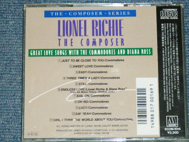 Photo: LIONEL RICHIE With THE COMMODORES and DIANA ROSS  - THE COMPOSER  / 1986 JAPAN ORIGINAL Used CD 