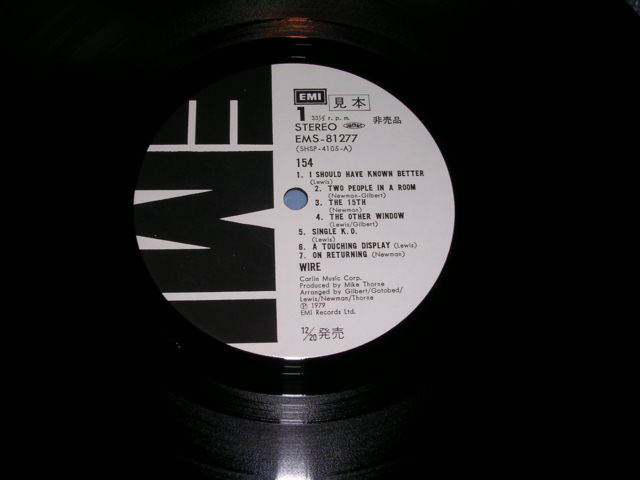 Photo: WIRE - 154 / 1979 JAPAN WHITE LABEL PROMO MINT-LP With OBI  
