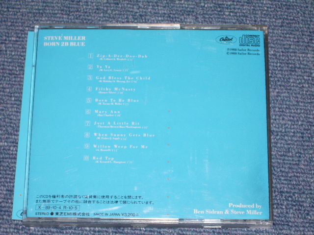 Photo: STEVE MILLER - BORN 2B BLUE  / 1988 JAPAN Original Used CD