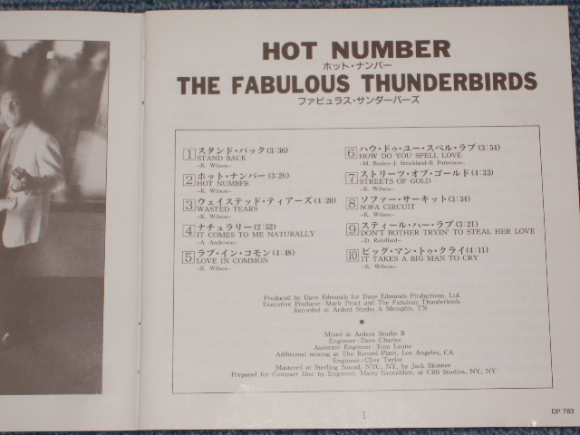 Photo: THE FABULOUS THUNDERBIRDS - HOT NUMBER  /  1987 JAPAN ORIGINAL Used CD 