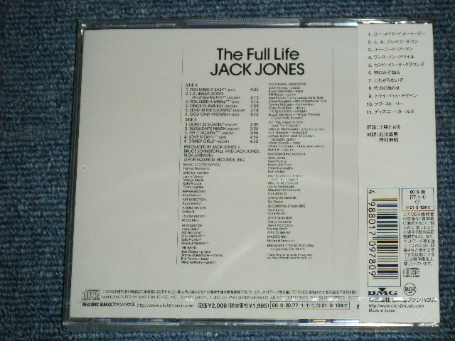 Photo: JACK JONEWS ( BRUCE JOHNSTON Produce ) - THE FULL LIFE  / 2000 JAPAN ORIGINAL Brand New Sealed CD 