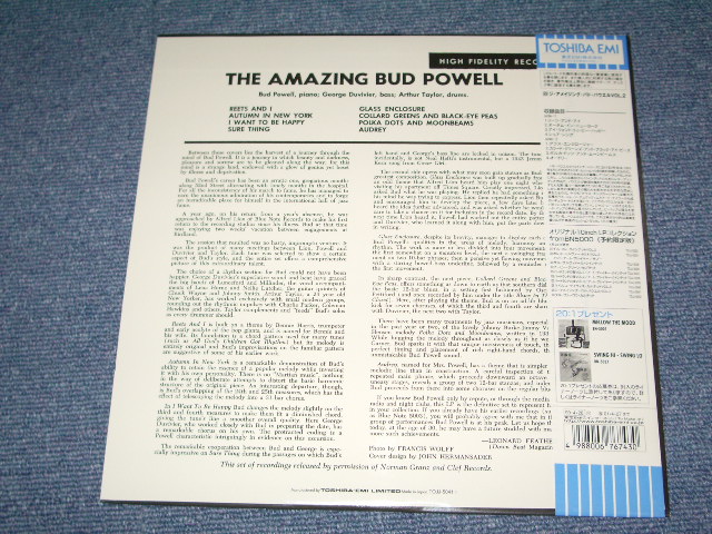 Photo: BUD POWELL - THE AMAZING VOL.2   / 1999 JAPAN LIMITED 1st RELEASE BRAND NEW 10"LP Dead stock