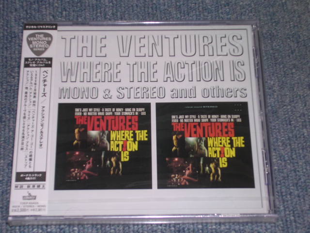 Photo1: THE VENTURES - WHERE THE ACTION IS ( MONO & STEREO 2 in 1 + Bonus )  / 2000 JAPAN Sealed CD 