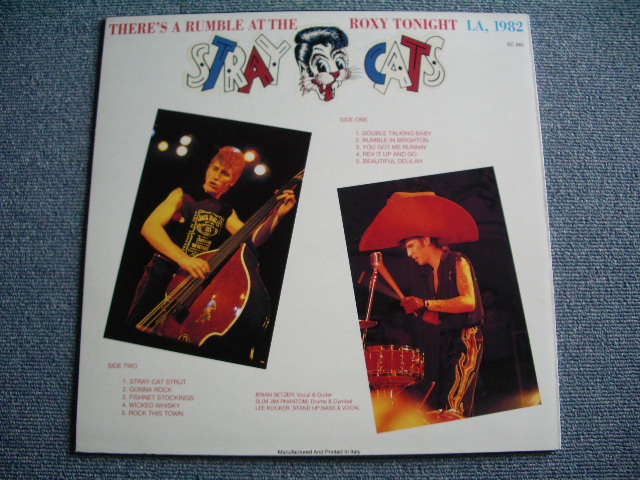 Photo: STRAY CATS - THERE'S A RUMBLE AT THE ROXY TONIGHT LA 1982  /  COLLECTORS (BOOT) LP BRAND NEW DEAD STOCK 