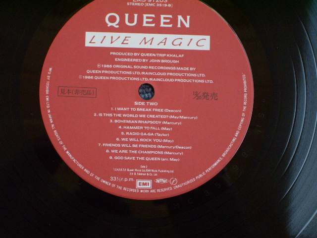 Photo: QUEEN - LIVE MAGIC / 1986 JAPAN PROMO LP