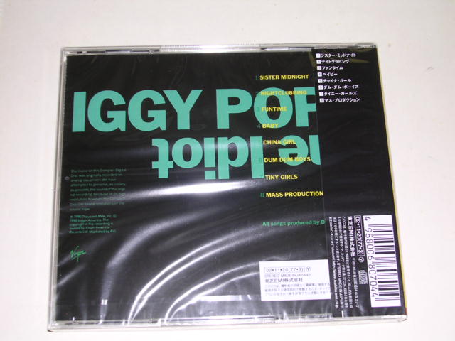 Photo: IGGY POP - THE IDIOT / 2002 JAPAN Sealed Brand New CD 