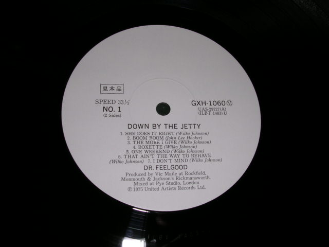 Photo: DR. FEELGOOD ドクター・フィールグッド  - DOWN BY THE JETTY / 1979 JAPAN REISSUE WHITE LABEL PROMO MINT- LP With OBI