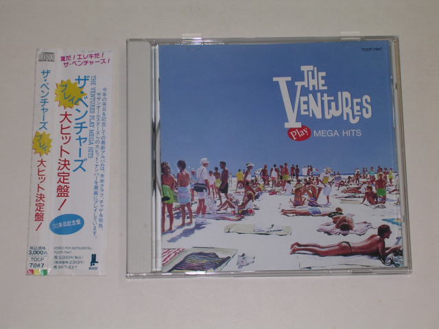 Photo1: THE VENTURES - PLAY MEGA HITS / 1993  JAPAN ORIGINAL PROMO USED CD With OBI 