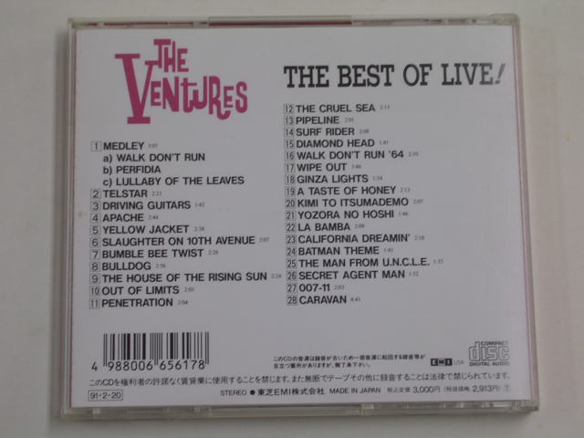 Photo: THE VENTURES - BEST OF LIVE  / 1991  JAPAN ORIGINAL USED CD 