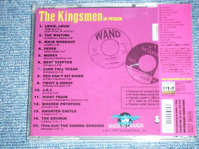 Photo: THE KINGSMEN - IN PERSON   / 1993 US ORIGINAL CD With 2005 JAPAN  ORIGINAL OBI & LINNER Brand New Sealed CD 