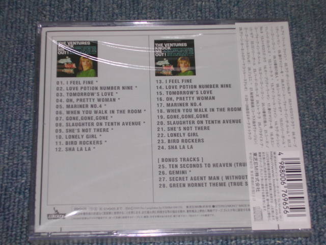 Photo: THE VENTURES - KNOCK ME OUT ( MONO & STEREO 2 in 1 + Bonus )  / 2000 JAPAN Sealed CD 