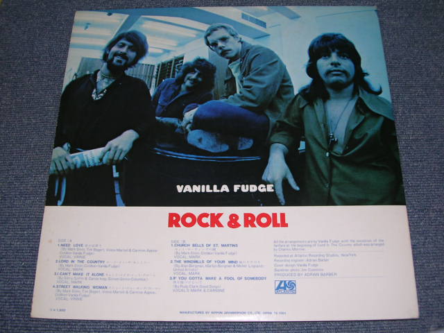 Photo: VANILLA FUDGE - ROCK & ROLL   / 1970 Japan ORIGINAL GATEFOLD Cover LP