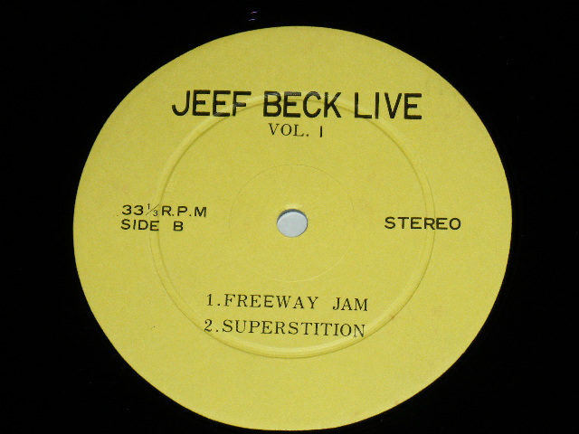 Photo: JEFF BECK - LIVE VOL.1 5TH AUGUST 1975   /   COLLECTORS LP