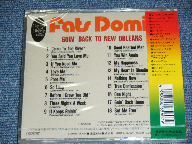 Photo: FATS DOMINO - GOIN' BACK TO NEW ORLEANS / 1991 JAPAN ORIGINAL Brand New Sealed  CD 