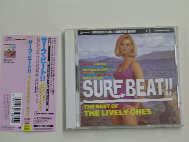 Photo1: THE LIVELY ONES - SURF BEAT!! / 1995 JAPAN ORIGINAL used CD With OBI 