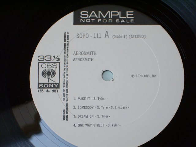 Photo: AEROSMITH  - FEATURING "DREAM ON" / 1975 WHITE LABEL PROMO MINT LP With POSTER 