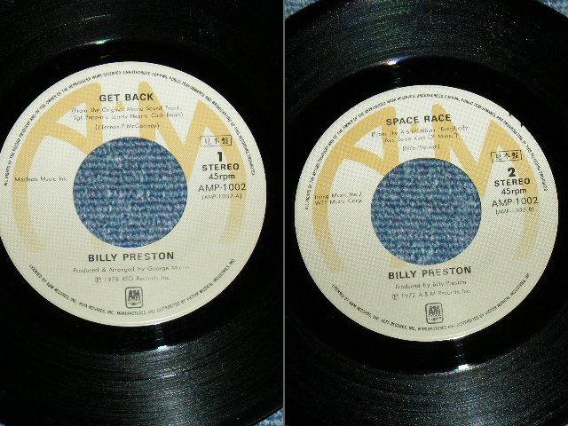 Photo: BILLY PRESTON - GET BACK   / 1973 JAPAN ORIGINAL Promo Used 7"Single 