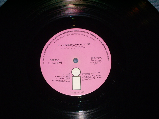 Photo: TRAFFIC - JOHN BARLEYCORN MUST DIE   / 1970 JAPAN  Used  LP