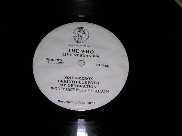 Photo: THE WHO - LIVE AT SWANSEA   / BOOT COLLECTOR'S LP 