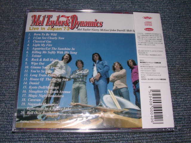 Photo: MEL TAYLOR ( of THE VENTURES) - LIVE IN JAPAN '73 ( 2000 VERSION OBI ) / 2000JAPAN Original Sealed CD 