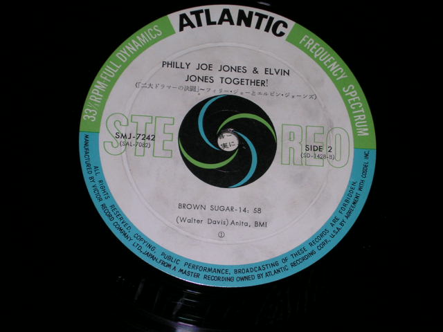 Photo: PHILLY JOE JONES & ELVIN JONES -  TOGETHER / Early 1960s JAPAN ORIGINAL LP 