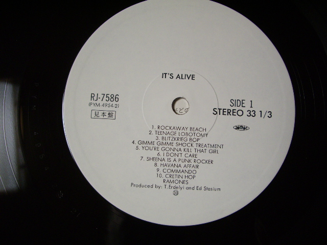 Photo: RAMONES - IT'S ALIVE  ( WHITE LABEL PROMO )