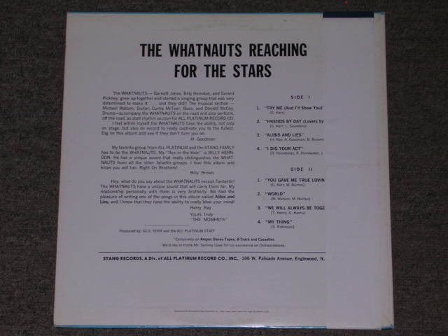 Photo: WHATNAUTS - REACHING FOR THE STARS / 1989 JAPAN MINT- LP+Obi