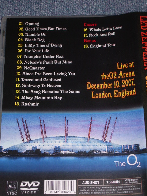 Photo: LED ZEPPELIN  -COMPLETE THE OZ ARENA  / BRAND NEW COLLECTORS  DVD 