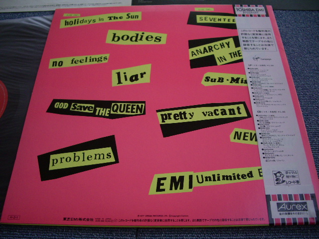 Photo: SEX PISTOLS  -  NEVER MIND THE BKOLLOCKS  / Late 1980s  LP+OBI 